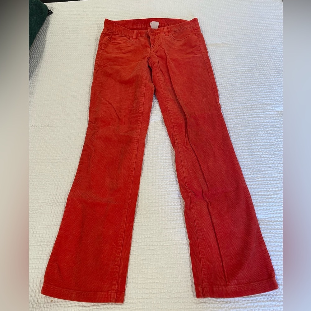 J Crew women’s orange corduroy pants size 27